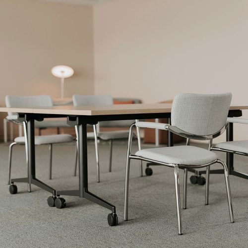 Sedia visitatore contemporanea - ZODY - Haworth - da interno / in tessuto / in pelle