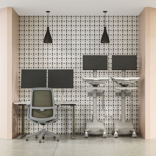 Postazione di lavoro per ufficio - CAREFIT SLIM 2.0 LCD CART - Haworth - per stadio