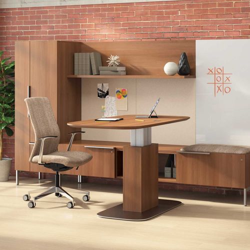 Scrivania contemporanea - FLUX - Jasper Group - impiallacciata in legno / in noce / in ciliegio