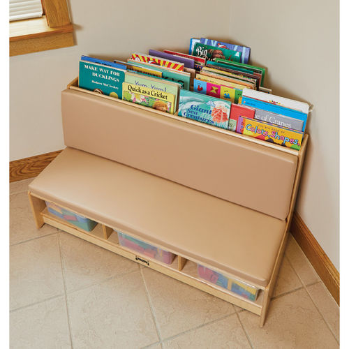Divanetto imbottito contemporaneo - CORNER LITERACY NOOK - Jonti-Craft, Inc. - in legno compensato / per sala d'attesa / per scuola