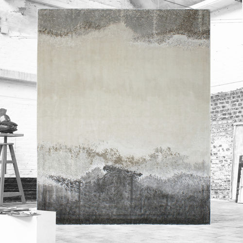 Tappeto contemporaneo - LAND - SERGE LESAGE - a motivi / in Tencel® / rettangolare