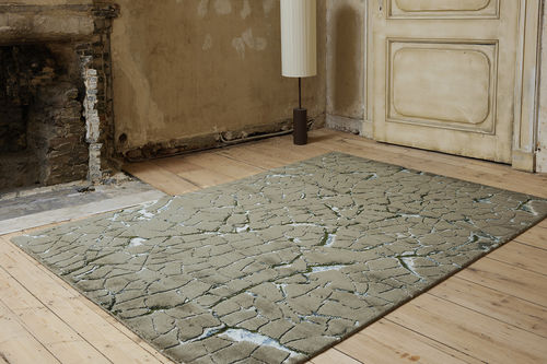 Tappeto contemporaneo - KINTSUGI - SERGE LESAGE - a motivi / in lana della Nuova Zelanda / in bambù