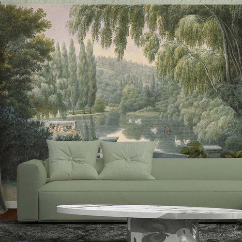 Carta da parati contemporanea - SWAN LAKE 2 - Papiers de Paris - con motivi naturali / panoramica / aspetto carta da parati