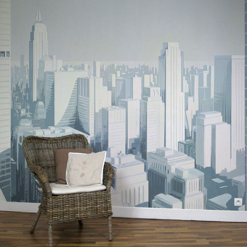 Carta da parati contemporanea - NEW YORK - Papiers de Paris - con motivo urbano / con scene / a effetto dimensionale