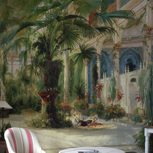 Carta da parati classica - PALM GROVE (2) - Papiers de Paris - con motivi naturali / con scene / aspetto carta da parati