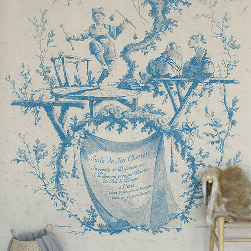 Carta da parati classica - CHINESE DECOR  - Papiers de Paris - con motivo a croquis / con scene / aspetto carta da parati