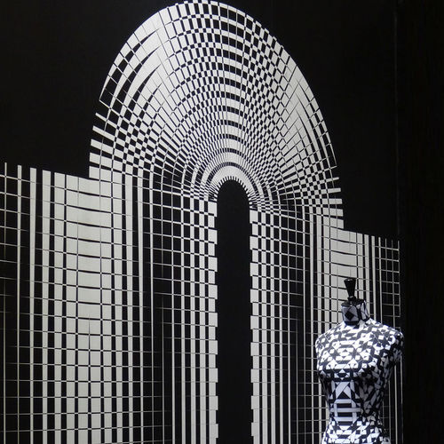 Carta da parati contemporanea - PARLOR GROTESQUE - Papiers de Paris - geometrica / con scene / a effetto dimensionale
