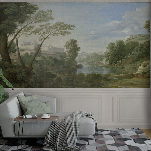 Carta da parati contemporanea - ANTIQUE LANDSCAPE - Papiers de Paris - con scene / aspetto carta da parati / con motivo stampato
