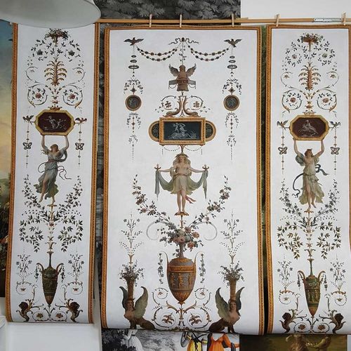 Pannello decorativo di rivestimento - BOUDOIR DE LA REINE - GROTESQUE N°3 - Papiers de Paris - da parete / ad alta resistenza / in legno