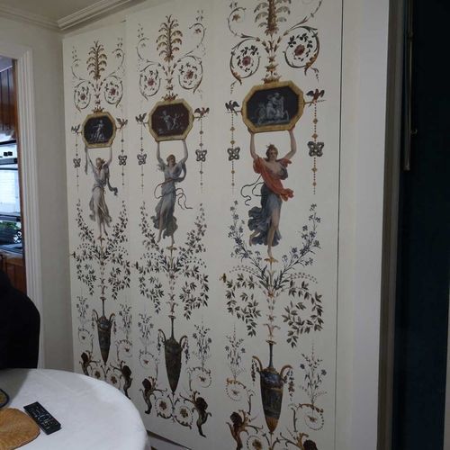 Pannello decorativo di rivestimento - BOUDOIR DE LA REINE - GROTESQUE N°4 - Papiers de Paris - da parete / ad alta resistenza / in legno