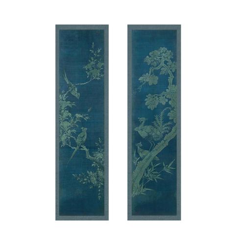 Pannello decorativo di rivestimento - KOREAN PANELS N°1&2 - FLOWERS&BIRDS - Papiers de Paris - da parete / ad alta resistenza / di carta