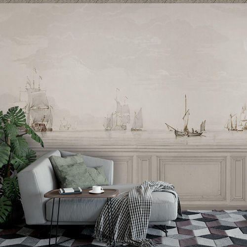 Carta da parati contemporanea - CALM SEA - Papiers de Paris - con motivi naturali / panoramica / aspetto tessuto