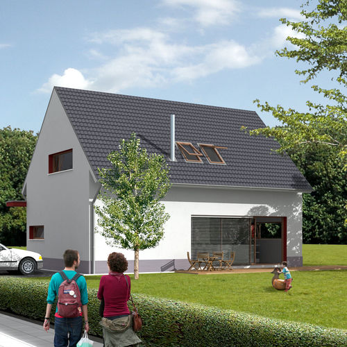 Casa prefabbricata - EK 001 - ekokoncept, wooden prefabricated buildings, d.o.o - contemporanea / a due piani / in legno