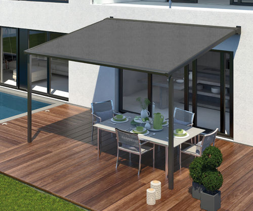 Pergola addossata - LT66  - La Toulousaine - in acrilico / in alluminio / con copertura in tela