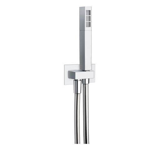 Doccetta manuale da braccia - DUPLEX SQUARE - CARIMALI design shower_space - quadrata / in ottone / finitura cromata