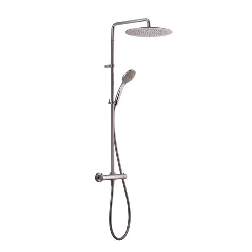 Colonna doccia termostatica - RIGOLETTO MYSLIM - CARIMALI design shower_space - in acciaio inossidabile / finitura cromata / da parete