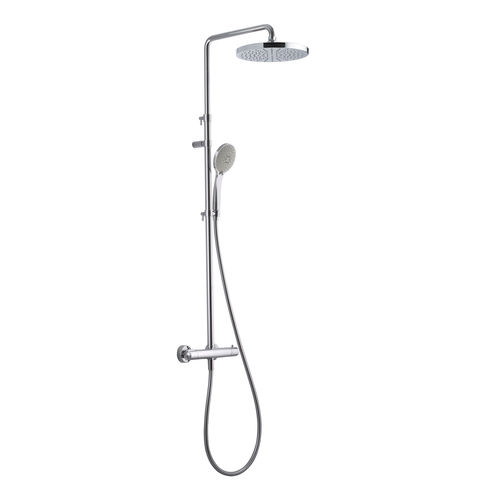 Colonna doccia termostatica - RIGOLETTO TELESCOPIC  - CARIMALI design shower_space - finitura cromata / da parete / contemporanea