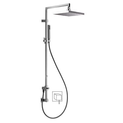 Colonna doccia finitura cromata - EXTREME - CARIMALI design shower_space - da parete / contemporanea / con doccia a mano
