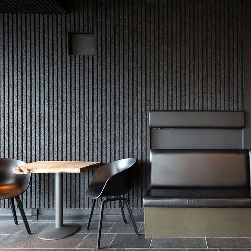 Pannello acustico a muro - LINE - Troldtekt A/S - per soffitto / in legno-cemento / rettangolare