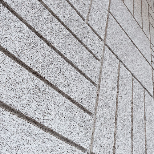 Pannello acustico a muro - TILES - Troldtekt A/S - per soffitto / in legno-cemento / quadrato