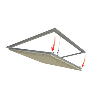 Sportello d'ispezione per soffitto sospeso - Troldtekt A/S - quadrato / rettangolare / in metallo
