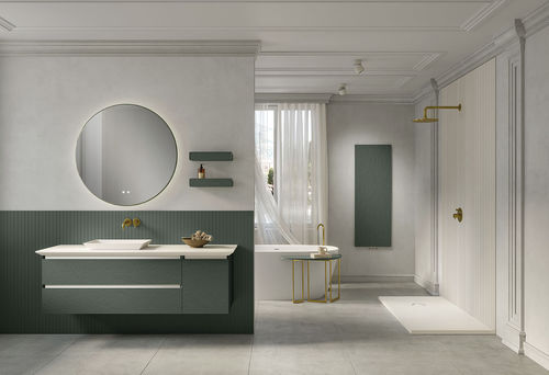 Mobile lavabo singolo - INGLET - Fiora - sospeso / in ardesia / design