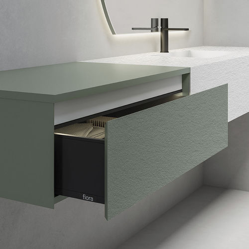 Mobile lavabo singolo - INGLET - Fiora - sospeso / in ardesia / design