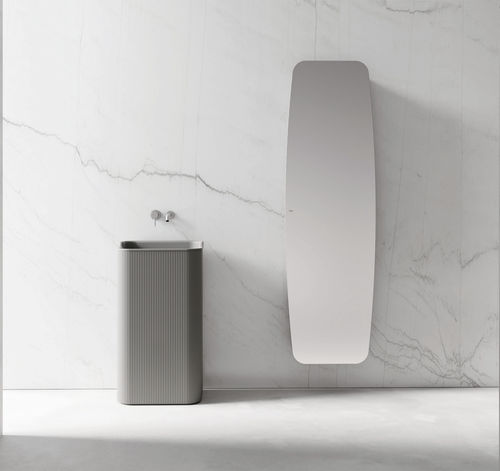 Lavabo integrato - ICON - Fiora - con piedi / totem / in metallo