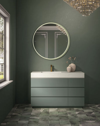 Specchio da bagno a muro - MOTIF R - Fiora - per servizi sanitari / contemporaneo / rotondo