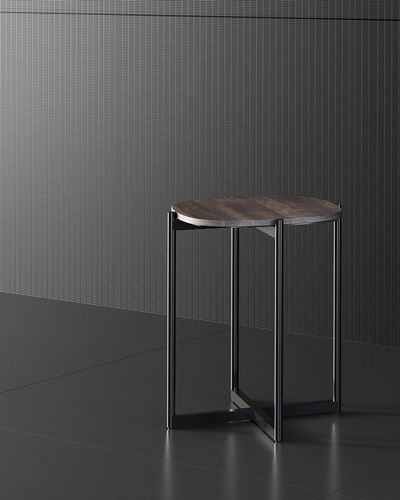 Panca contemporanea - NOCE SAVOIA - Fiora - in metallo / in legno / senza schienale