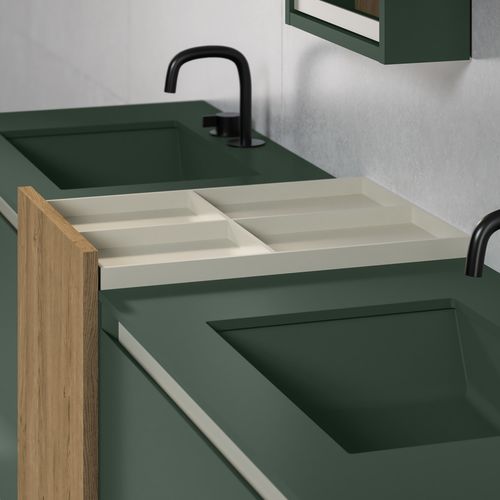 Vassoio portaoggetti in composito - OTX - Fiora - per stanza da bagno