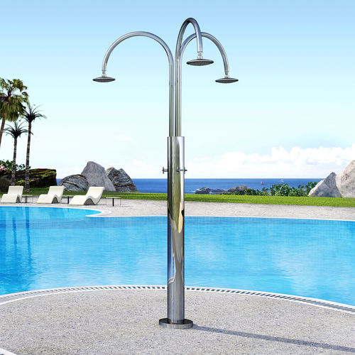 Doccia da giardino per piscina - MELODY CYLINDER 3B - Inoxstyle - in acciaio inossidabile