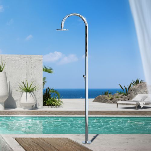 Doccia da esterno per piscina - SOLE 48 e6 - Inoxstyle - classica / in acciaio inossidabile / per uso residenziale