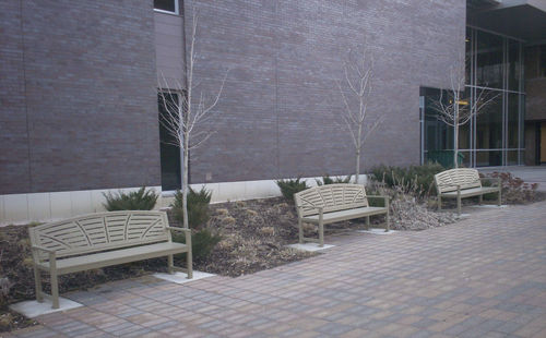 Panca per spazi pubblici classica - MLB450 - Maglin Site Furniture - in ipè / in acciaio / in plastica riciclata