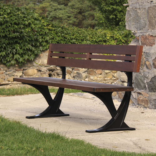 Panca per spazi pubblici classica - MLB1200 - Maglin Site Furniture - in ipè / in ghisa di alluminio / in materiale composito