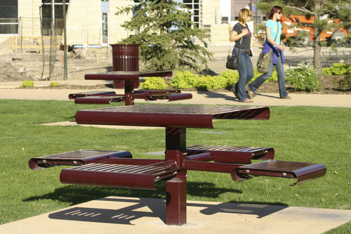 Tavolo da picnic contemporaneo - MLPT400 - Maglin Site Furniture - in acciaio / in plastica riciclata / in ipè