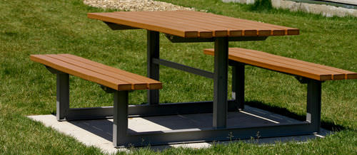 Tavolo contemporaneo - MLPT210 - Maglin Site Furniture - in metallo / in plastica riciclata / in ipè