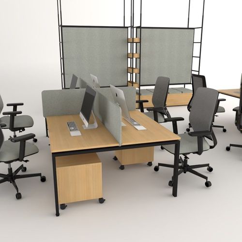 Scrivania per open space - TURKU™ - ATEPAA / PENT. - contemporanea / in legno / in metallo