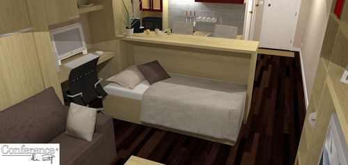Letto a scomparsa - DIMITRI - CONCEPT APPART - LIFTSECURITY - singolo / contemporaneo / in legno