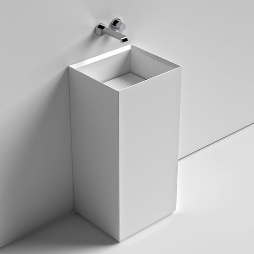Lavabo autoportante - TESO P - SIGN - in ceramica / quadrato / contemporaneo