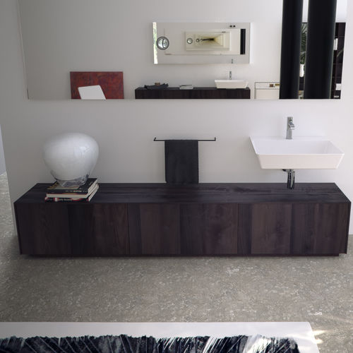 Mobile lavabo doppio - GESTALT NEUTRA - SIGN - sospeso / in legno / contemporaneo