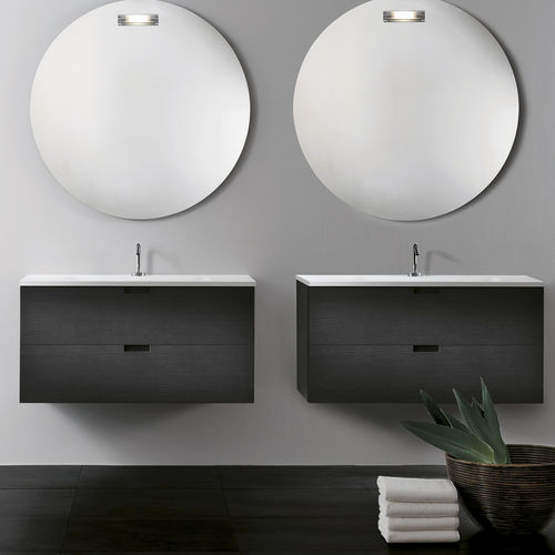 Mobile lavabo doppio - INN - SIGN - sospeso / in legno / contemporaneo