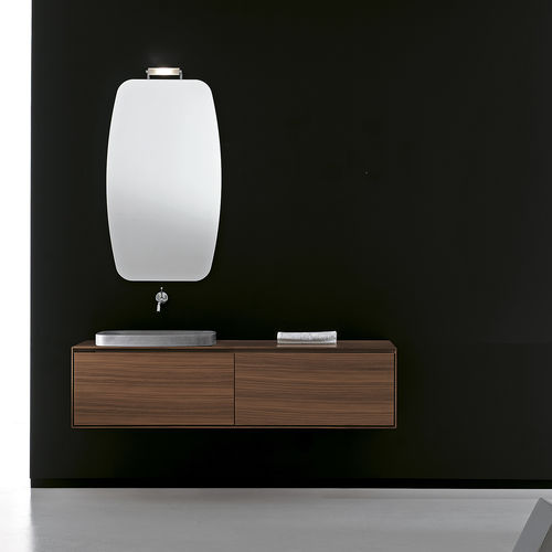 Mobile lavabo doppio - ALL - SIGN - sospeso / in legno massiccio / contemporaneo