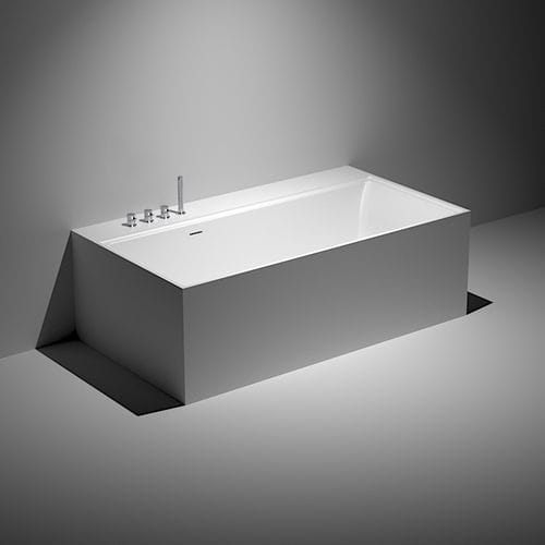 Vasca da bagno da appoggio - NEUTRA PARETE - SIGN - in Solid Surface / bianca