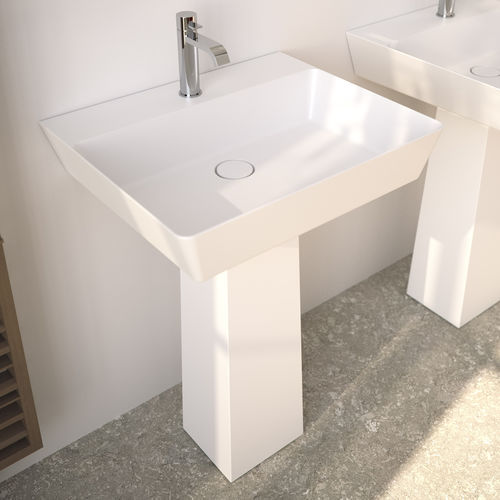 Lavabo autoportante - STILO CON - SIGN - in Solid Surface / rettangolare / contemporaneo