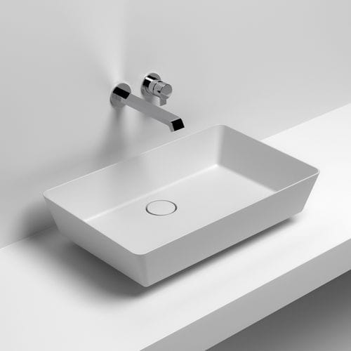 Lavabo da appoggio - STILO - SIGN - in Solid Surface / rettangolare / contemporaneo