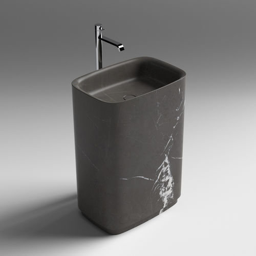 Lavabo autoportante - KALLA - SIGN - in pietra naturale / contemporaneo