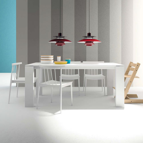 Tavolo da pranzo contemporaneo - T02  - VIVE - MUEBLES VERGE S.L. - in legno / in ceramica / in vetro laccato
