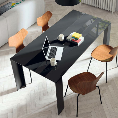 Tavolo da pranzo contemporaneo - T09  - VIVE - MUEBLES VERGE S.L. - in legno / in ceramica / in vetro laccato