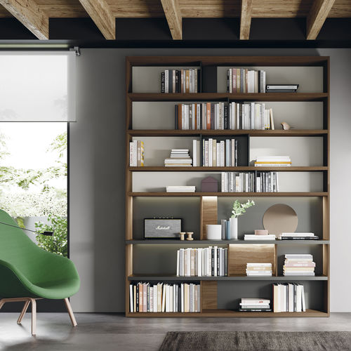 Libreria modulare - EST118 - VIVE - MUEBLES VERGE S.L. - alta / contemporanea / in legno laccato